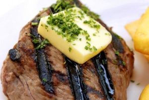 steak with butter