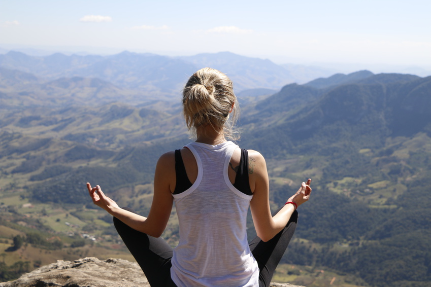 woman meditating