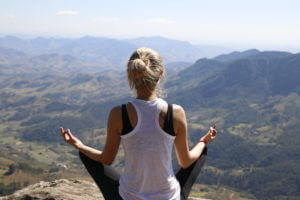 woman meditating