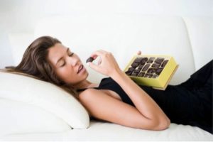 nighttime eating chocolate 
