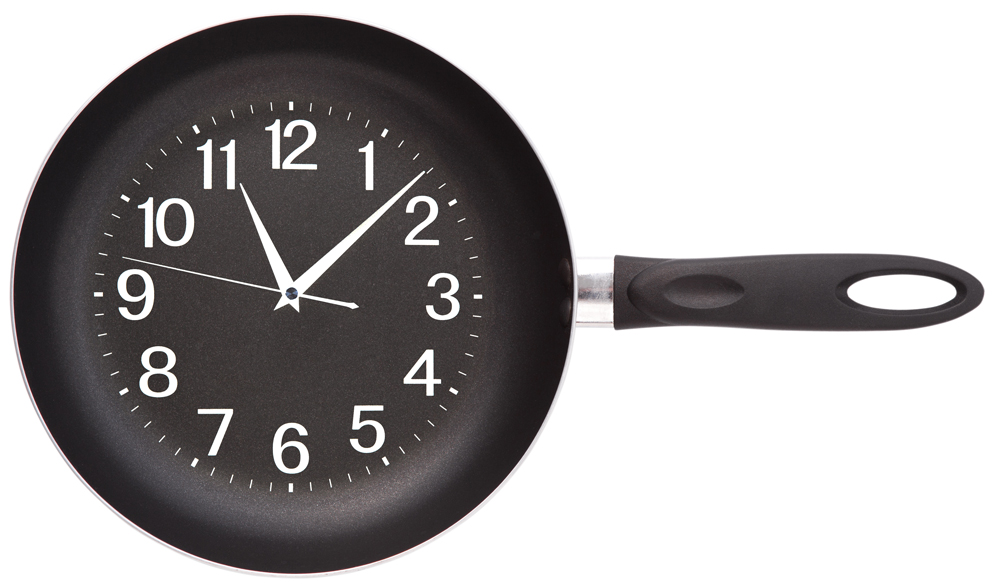 Cooking Pan and Clock