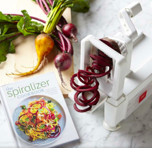 Paderno 4-Blade Spiralizer & Spiralizer Cookbook 