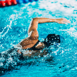 woman swimming
