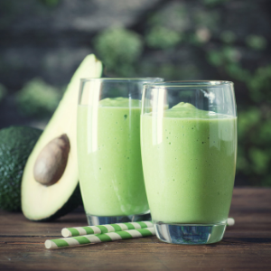 green smoothie with avocado