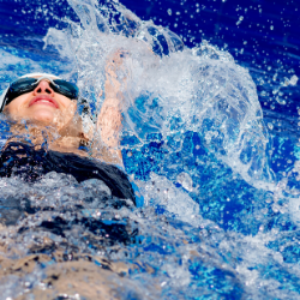 woman swimming