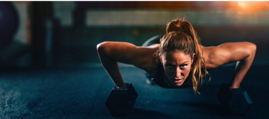 woman push up
