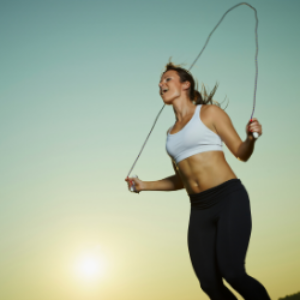woman jump roping