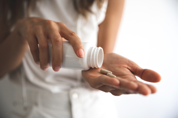 Fiber and magnesium supplements commonly used to support constipation relief